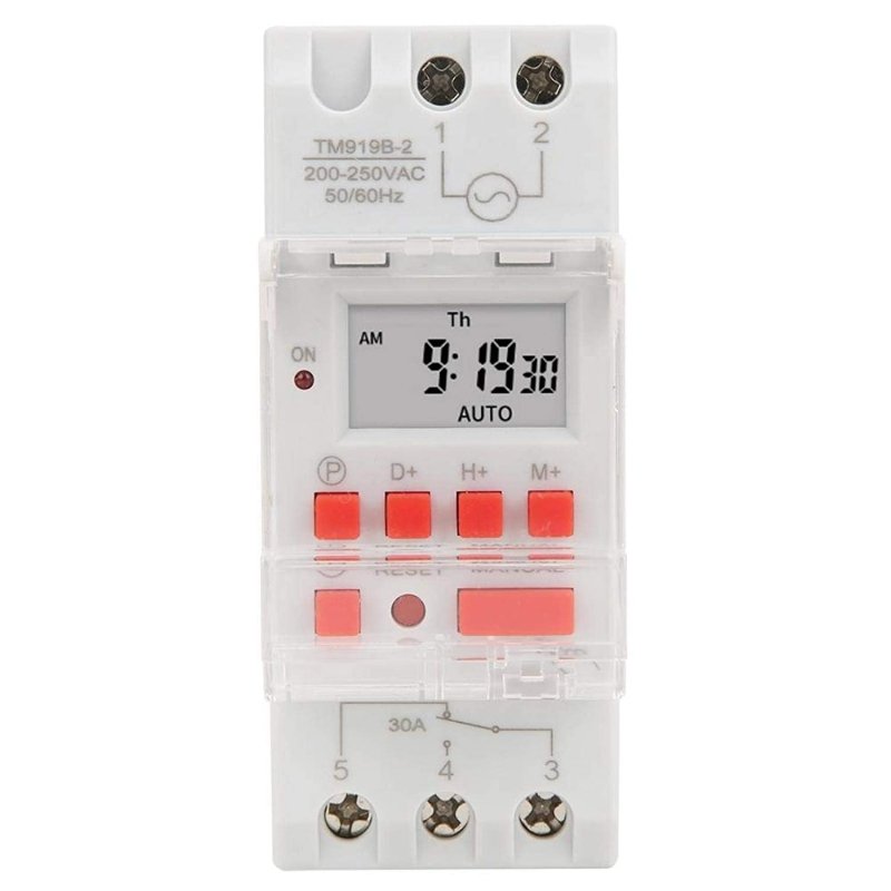 Releu temporizat programabil monofazic 230V 30A SINOTIMER TM919B-2-30A