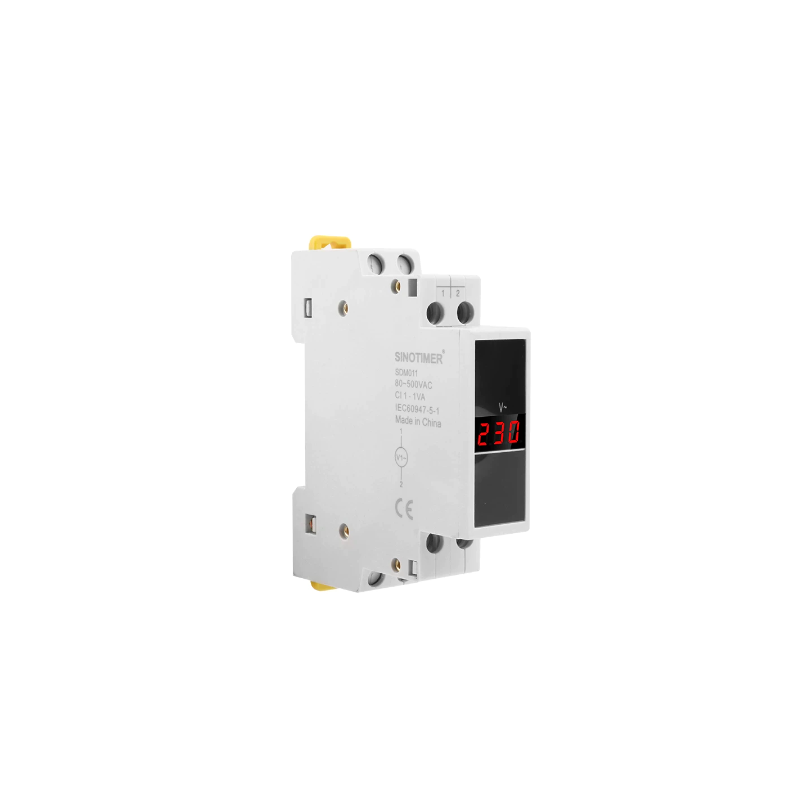 Voltmetru monofazic pentru tablou electric pe sina DIN 80-500V AC 2