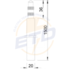 Electrod impamantare, standard, 1,5m, Obo, 219 20 st ft - Thumbnail Image 2