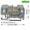Clema sir de trecere cu 2 conductori 2,5 mmp WAGO 280-901 Gri - dimensiuni