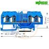 Clema sir de trecere cu 4 conductori 2,5 mmp WAGO 280-834 Albastra - dimensiuni