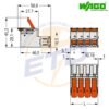 Conector cu 5 poli ordonati pentru conductor 16 mmp WAGO 832-1205 Tata 5 Conector cu 5 poli ordonati pentru conductor 16 mmp WAGO 832-1205 Tata 5