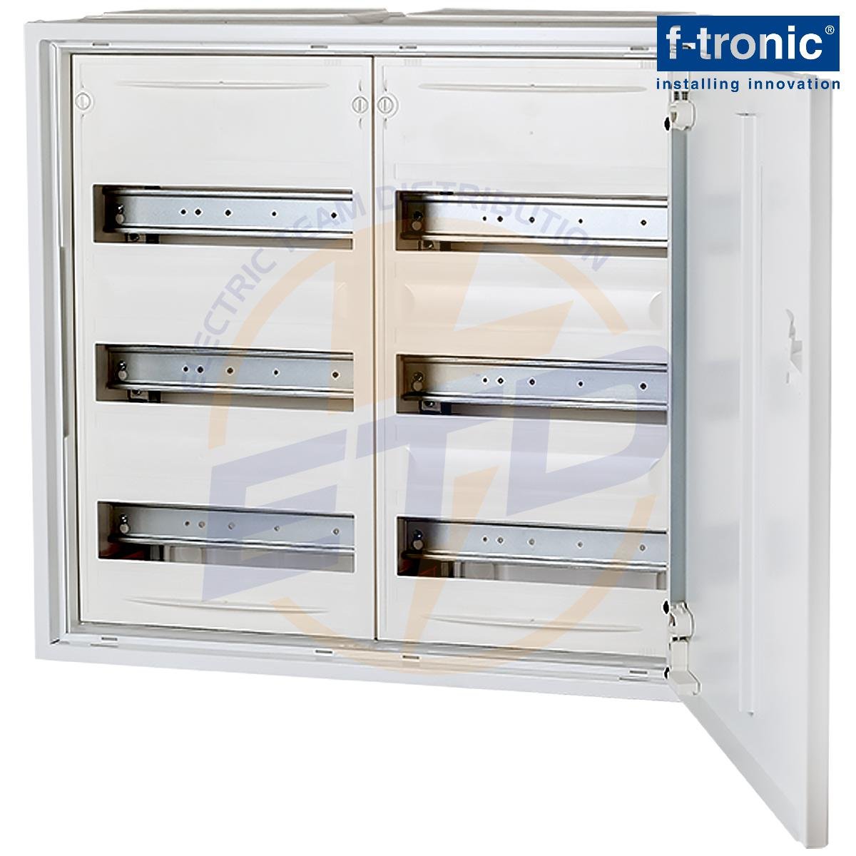 Tablou metalic aplicat 72 module F-tronic FV2-3, bara PE-N push-in