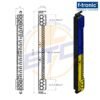 Bara combinata de Nul si PE cu conexiuni push-in F-Tronic SKN17PE - Desen tehnic cotat