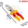 Cleste pentru taiat cabluri electrice 200 mm VDE BOSCH - dimensiuni