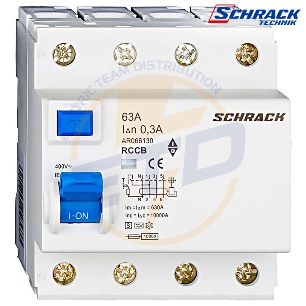 Protectie diferentiala SELECTIVA trifazata RCCB SCHRACK AMPARO Tip A 63A 300mA 10kA