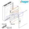 Tablou metalic aparent 120 module 5x24 cu plastroane HAGER FW524W - Detaliere