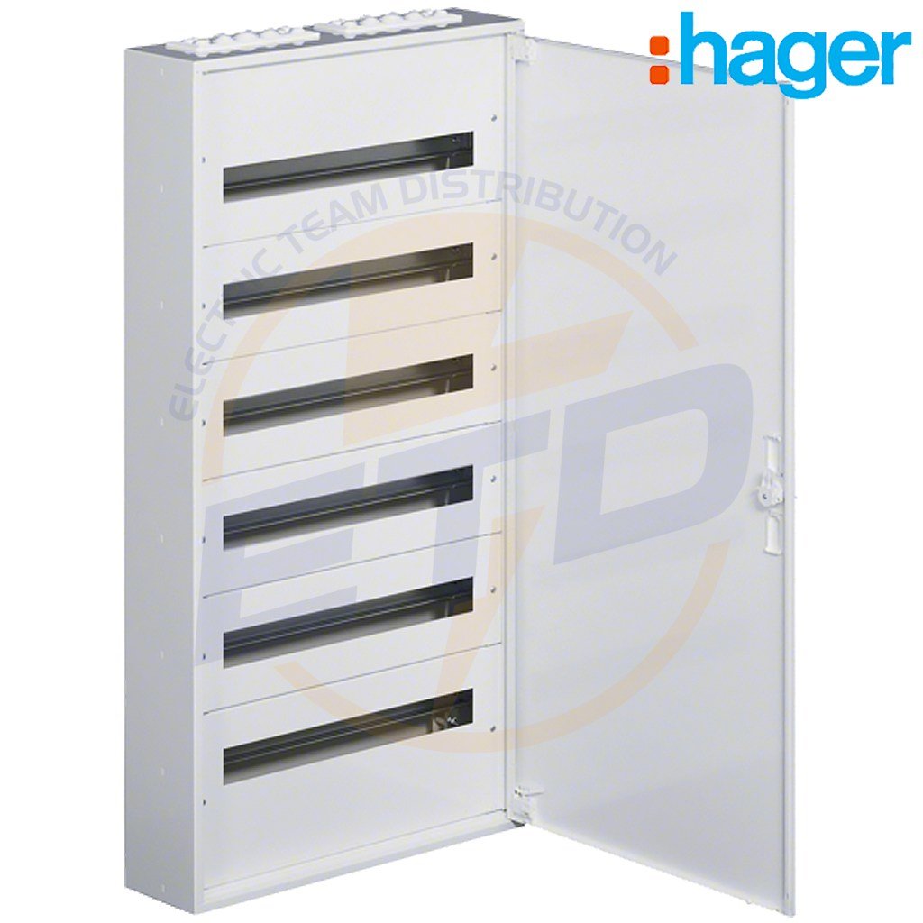 Tablou metalic aparent 144 module 6x24 cu plastroane HAGER FW624W