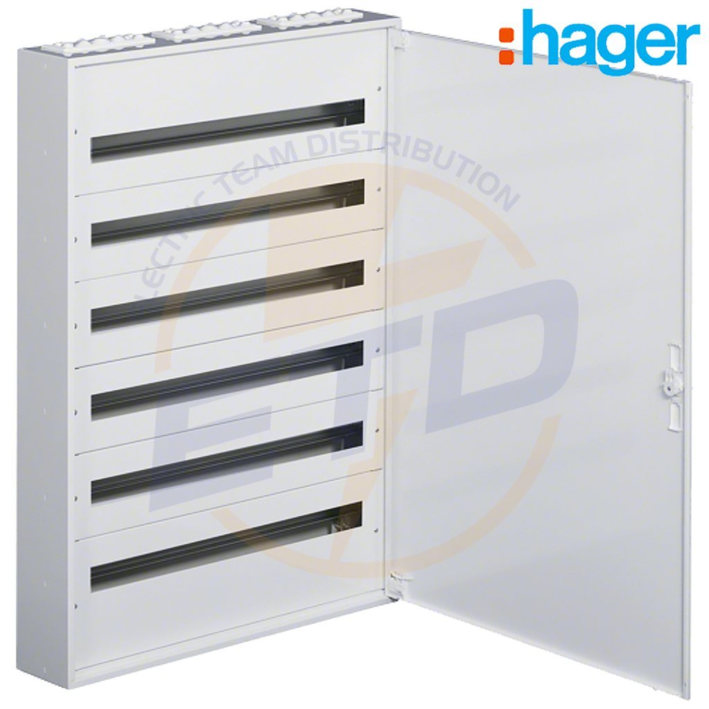 Tablou metalic aparent 252 module 7x36 cu plastroane HAGER FW736W