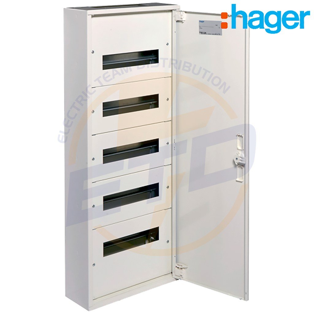 Tablou metalic aparent 60 module 5x12 cu plastroane HAGER FW512W