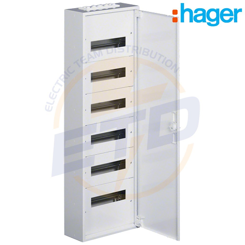 Tablou metalic aparent 72 module 6x12 cu plastroane HAGER FW612W