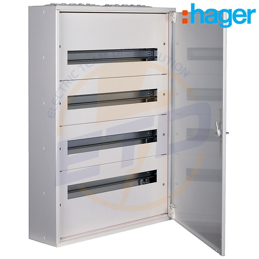 Tablou metalic aparent 96 module 4x24 cu plastroane HAGER FW424W