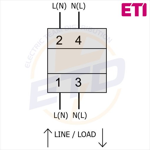 AFDD Eti KZS-AFDD 3M2p A B16 0.03 10kA - Conexiuni electrice