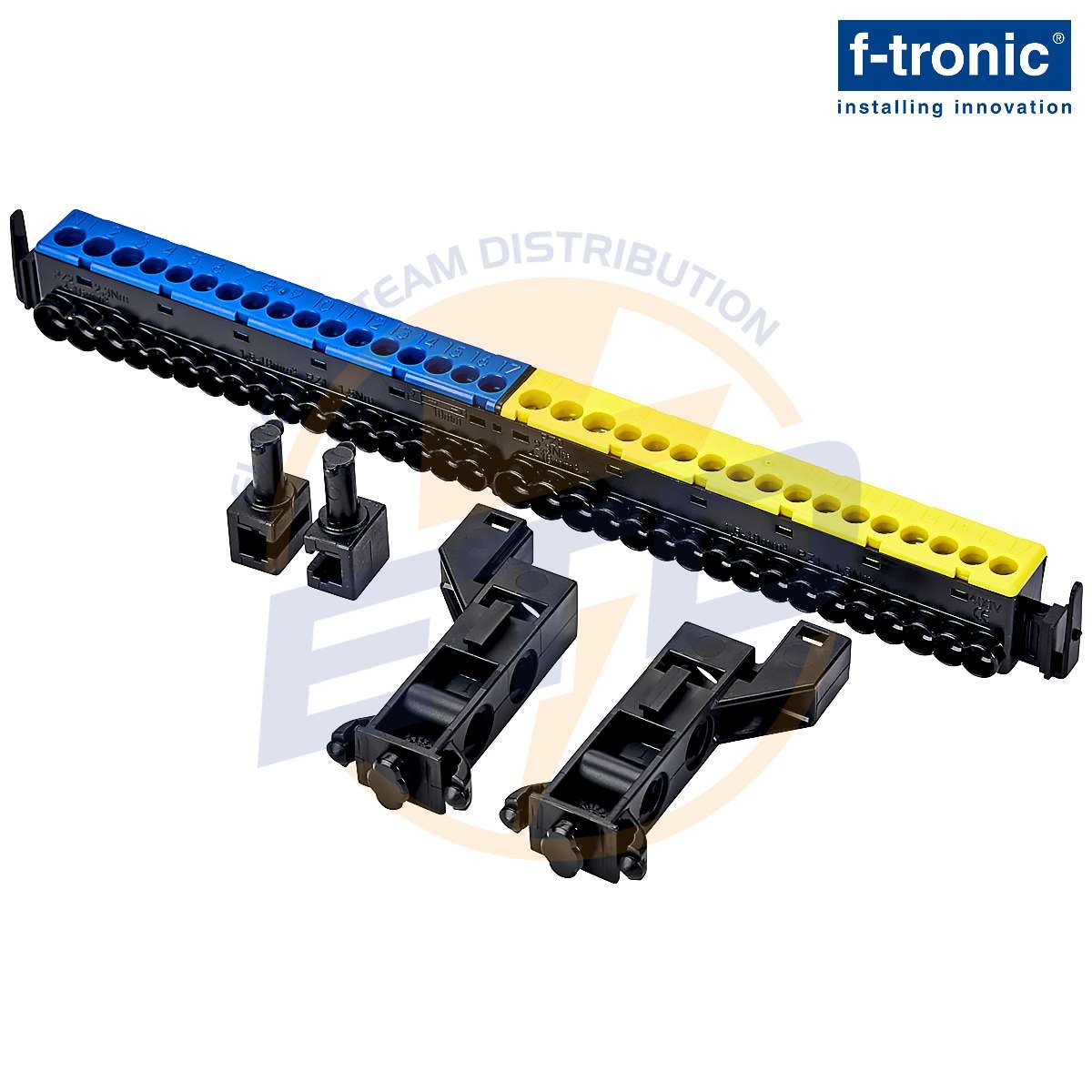 Tablou metalic aplicat 96 module F-tronic FV2-4, bara PE-N push-in - Bara combinata de Nul si PE cu conexiuni push-in F-Tronic Tablou metalic aplicat 96 module F-tronic FV2-4, bara PE-N push-in - Bara combinata de Nul si PE cu conexiuni push-in F-Tronic