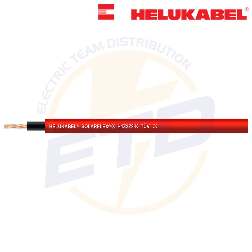 Cablu solar 4 mmp H1Z2Z2-K Solarflex-X HELUKABEL Rosu