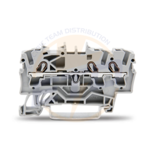 Regletă de trecere cu 3 conductori; 2,5 mm²; pentru şină DIN 35 x 15 şi 35 x 7,5; CAGE CLAMP® înclichetare; 2,50 mm²; gri