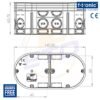 Doza aparataj DUBLA, ingropata, F-Tronic UP20, A63 mm - dimensiuni