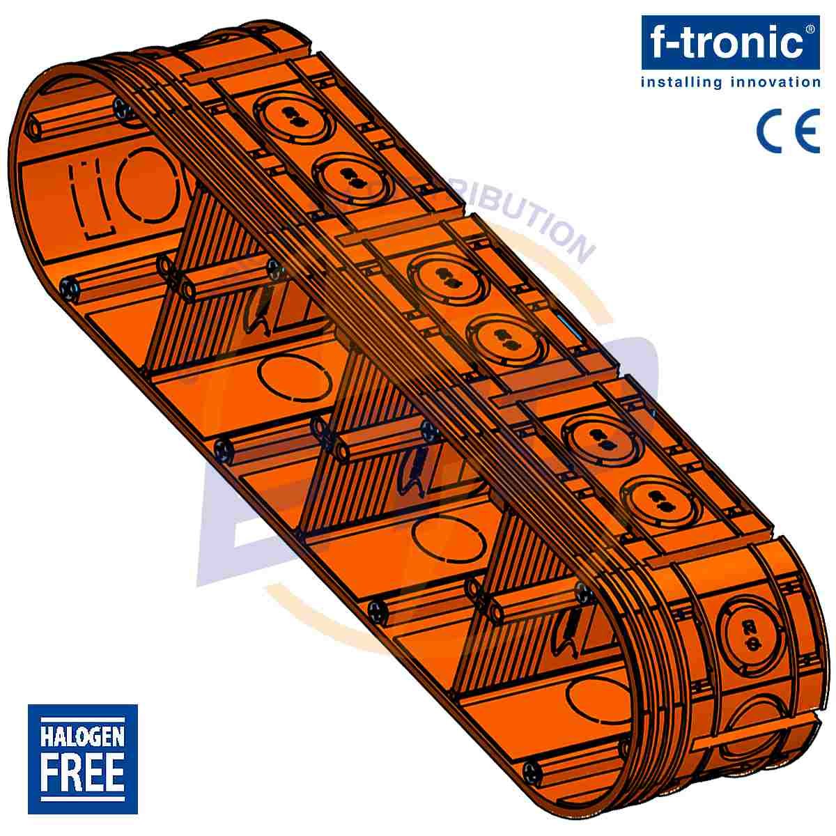 Doza aparataj cu 4 Module, ingropata, F-Tronic UP40, A63 mm