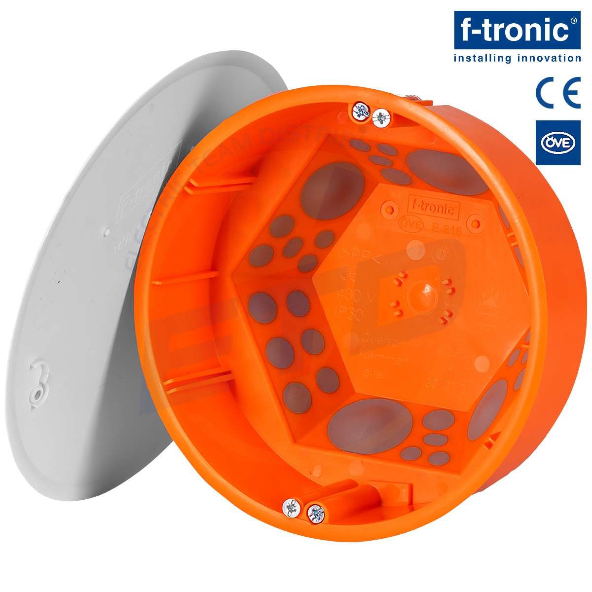 Doza derivatie pentru rigips, cu Membrana, F-Tronic E816, Ø120mm