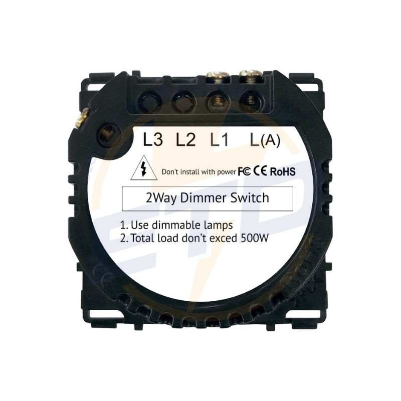 Modul Intrerupator Simplu cu Variator, Cap Scara/Cruce cu Touch LUXION - imagine 3