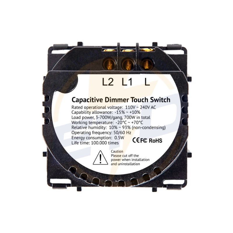 Modul Intrerupator Dublu cu Variator cu Touch LUXION - imagine 3