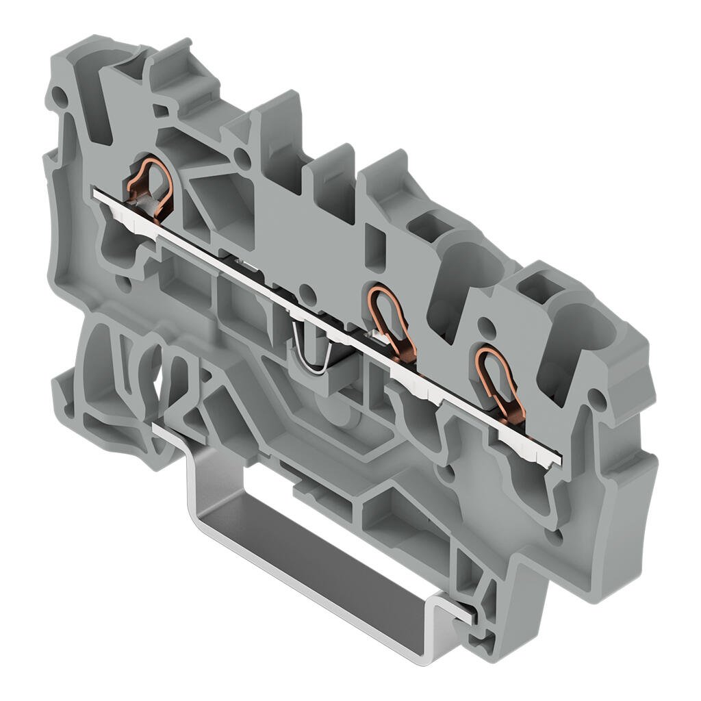 Clema sir de trecere cu 3 conductori 1,5 mmp WAGO 2001-1301 Gri - imagine 2