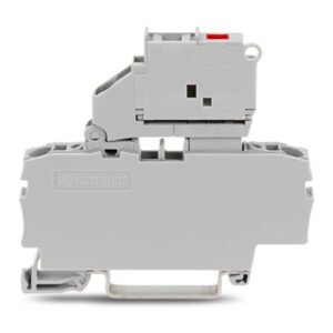 Clema sir port fuzibil cu 2 conductori 2,5 mmp cu siguranţă fuz. lentă, indic. cu LED, WAGO 2002-1611/1000-541