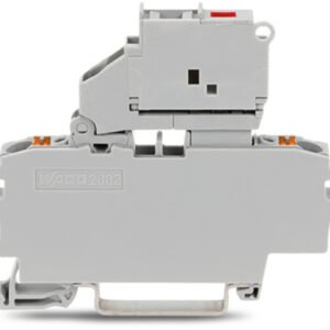 Clema sir port fuzibil cu 2 conductori 2,5 mmp cu siguranţă fuz. lentă, indic. cu LED, WAGO 2202-1611/1000-836