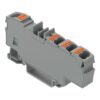 Clema sir derivatie 1x6 mmp, 6x1,5 mmp WAGO 2206-8031 Gri, cu buton - Thumbnail Image 1