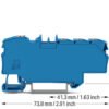 Clema sir derivatie 1x6 mmp, 6x1,5 mmp WAGO 2206-8034 Albastru, cu buton - Thumbnail Image 2