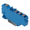 Clema sir derivatie 1x6 mmp, 6x1,5 mmp WAGO 2206-8034 Albastru, cu buton - Thumbnail Image 1