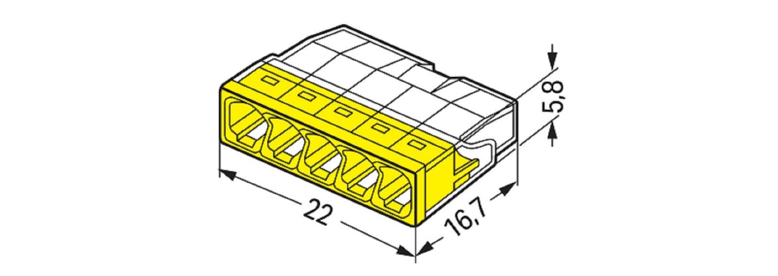 Conector WAGO 2273-245, conductor monofilar, cu pasta de contact - imagine 2